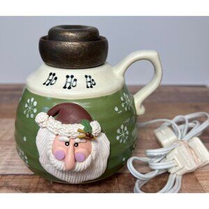 Santa Claus Ceramic Lamp With Electric Plug-In & Handle